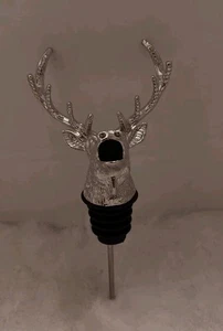 Homestia Hirsch/Elch/Hirsch Kopf Metall Flasche Ausgießer Edelstahl Korken - Bild 1 von 14