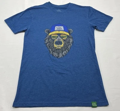 Wild Tribute 男式小号 Shenandoah 国家公园短袖蓝色 T 恤 — 第 1/4 张图片