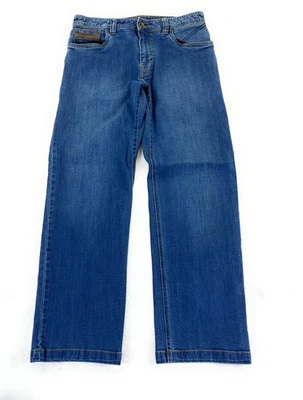 prAna Men's Axiom Regular Bootcut Stretch Distressed Denim Blue Jeans 32x30 - Image 1 of 4