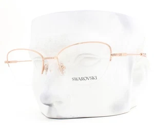 Swarovski Half Rim Eyeglasses SK 1010 4014 Glasses Shiny Rose Gold 53mm No Case - Picture 1 of 5