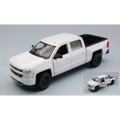 CHEVROLET SILVERADO DOUBLE CABINE PICK-UP 2017 WHITE 1:24-27 Welly Auto Stradali - Immagine 1 di 3