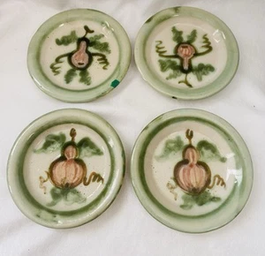 Vintage Set of 4 John B Taylor Pear Louisville Stoneware Small Coasters / Plates - Picture 1 of 5