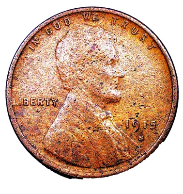 1915-S Lincoln Wheat Penny....  Nice Detailed Coin....   11-13-14. - Image 1 of 2