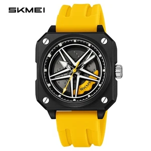 SKMEI 2362 Casual Men Fashion﻿ wheel Wristwatch Quartz Silica Gel Band Watch - Picture 1 of 9