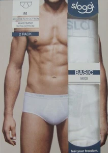 SLOGGI BASIC MIDI UOMO SLIP  COTONE Conf Singola - Doppia BIANCO NERO GRIGIO - Imagen 1 de 9