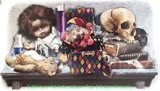 Gothic Horror LABORATORY SKULL DOLL TOYS Haunted House Halloween STICKER CLING
