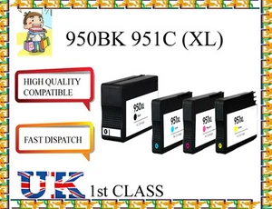 4 CHIPED COMPATIBLE 950XL&951XLHigh Capacity & Quality Cartridges for hp printer - Picture 1 of 1