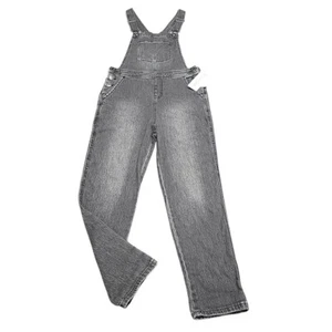 Cat and Jack Girls Denim Straight Overalls with Pockets Size Large 10/12 Black - Picture 1 of 11
