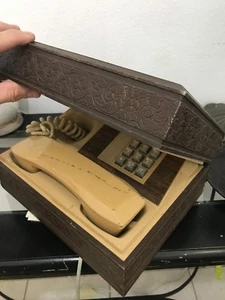 1970er Jahre Telefon Kunstholz Oberfläche Box Schreibtisch Telefon - Bild 1 von 6