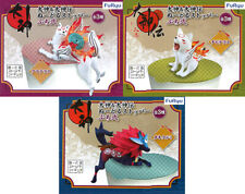 Rare Okami Amaterasu Figure FuRyu Noodle Stopper 2 Edition 3 Types Set F/S