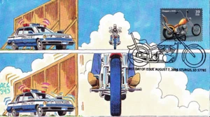 John Martin ACE 343 FDC #4087  (4085-4088) Motorcycles Issue Chopper - Picture 1 of 2