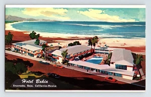 Postcard Mexico Baja California Ensenada Hotel Bahia 1960s Posted Chrome - Picture 1 of 2