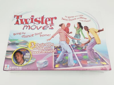 Twister Moves Game - Milton Bradley - Hasbro - 2003 - 3 Music CDs - New - Sealed - Image 1 of 2
