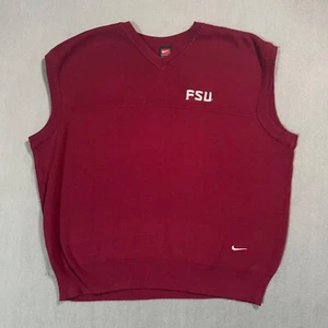 Nike Florida State Seminoles FSU Vtg SEC Sports Sweater Vest Shirt Sweatshirt XL - Picture 1 of 14