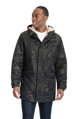 Parka stadio con cappuccio Michael Kors nuovo con etichette finto sherpa fodera mimetica