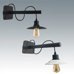Lámpara de pared retro E27 lámpara de pared madera vintage iluminación de pared 240V - Imagen 1 de 10