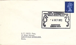 Maritime Museum Congress Greenwich GB Cover 1972 (42075) - Picture 1 of 1
