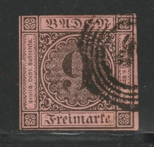 Germany: Baden Lot 3: (#4a - F/VF - Used) Scott 2024 Catalog Val. $160.00 - Picture 1 of 1