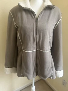 FUDA New York Damen Flohjacke Reißverschluss vorne beige Gr. L - Bild 1 von 3