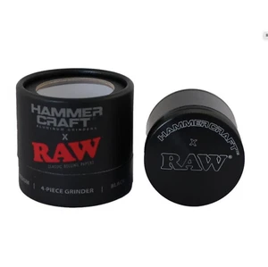 HAMMERCRAFT X RAW GRINDER 55MM 4 PART ALUMINUM - BLACK - Picture 1 of 3