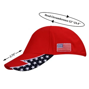 USA American Flag Hat Baseball Cap Embroidered Snapback Adjustable Flat Men - Picture 1 of 4