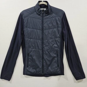 Icebreaker Descender Hybrid Mens Small Jacket Full Zip Merino Wool Navy Blue Mid - Picture 1 of 12
