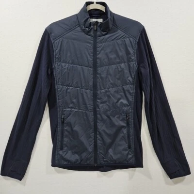 Icebreaker Descender Hybrid Mens Small Jacket Full Zip Merino Wool Navy Blue Mid - Image 1 of 4