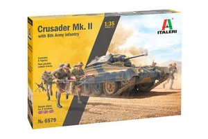 Italeri 6579 1/35 Crusader Mk.II with 8th Army Infantry Model Kit - Picture 1 of 1