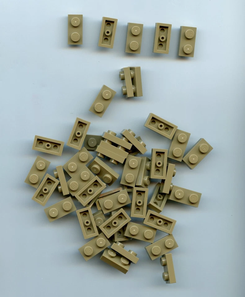 Lego x 40 placa bronzeada escura 1 x 2 lote a granel 3023 - Imagem 1 de 1