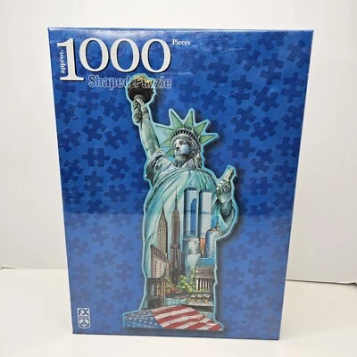 FX Schmid Statue of Liberty Shaped Puzzle Twin Towers 1000 Pieces  - Image 1 of 4