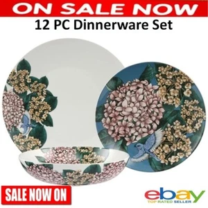 12 PC Dinnerware Maxwell & Williams Porcelain Floral Dining Dinner Set Bowl Plat - Picture 1 of 7