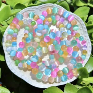 8MM/10MM Cat's Eye Stone Crystal Bracelet Natural Cat Eye Stone Quartz Bracelets - Picture 1 of 11