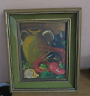 Vintage Signed Russo Oil on Board Still Life Painting 8