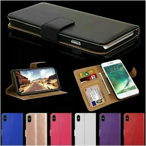 Wallet Case für Samsung Galaxy Handy Luxus Leder Magnet Flip Cover - Bild 1 von 16