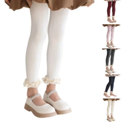 Girls Tights Soft Tights Little Girl Leggings Pantyhose Kids Stretchy Stockings - Image 1 of 4