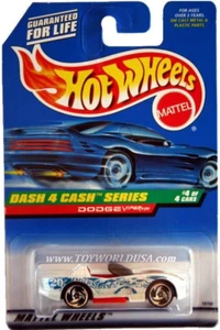 1998 Hot Wheels #724 Dash 4 Cash Series #4 Dodge Viper RT/10 (blue car card) - Picture 1 of 1