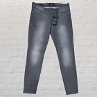 Lucky Brand Charlie Skinny Jeans Gray Size Women's 4/27 Stretch Faded NEW