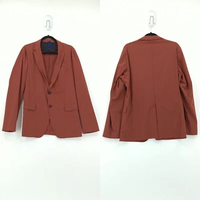 Hugo Boss 男式 42 L Blazer Naden Tech 非结构化弹力运动外套橙色锈色 — 第 1/4 张图片