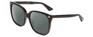 GUCCI GG0022S Ladies Cateye Polarized Sunglasses Gloss Black Gold 57mm 4 OPTIONS - Picture 1 of 8