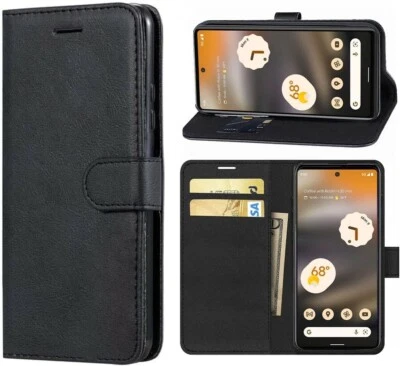 For Google Pixel 9, 8, 7, 6 Pro Phone  Case Leather Wallet Flip Cover Protector - Image 1 of 4
