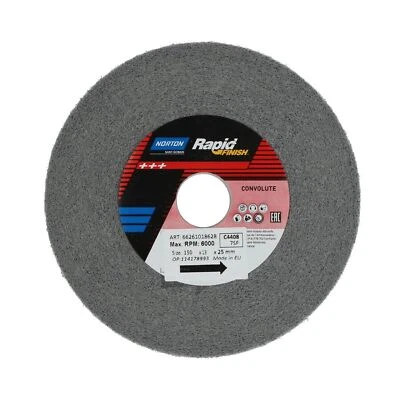 4X NORTON Kompaktschleifscheibe Rapid Acabado Serie 1000 150x12x25 D17 Sic F 7 - Imagen 1 de 4