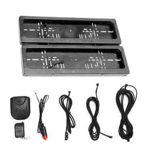 2X Electric Plate Frame Holder EU Standard Wireless Remote Control For Car Shows - Picture 1 of 6