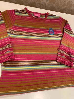 Camisa Oilily Niñas Talla 2T (86) Manga Larga Rosa Rayas Foto 1 de 4