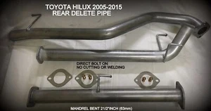 Exhaust for Toyota Hilux D4D 3.0L (2005-2015) 2 1/2" Muffler Delete & Tail Pipe - Picture 1 of 4