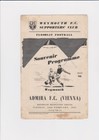 1953/4 Weymouth v Admira Vienna Wien Austria Friendly Programme