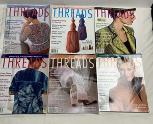 Threads Magazines Vintage 6 Back Issues #98-93 Year 2002 Sewing Pattern Making - Picture 1 of 13