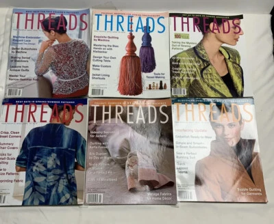Threads Magazines Vintage 6 Back Issues #98-93 Year 2002 Sewing Pattern Making - Image 1 of 4