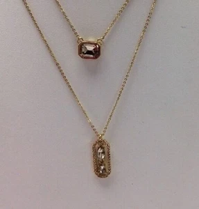 Ivanka Trump Halskette Zirkonia zweistufig goldfarben 2 in einem IT-20 - Bild 1 von 9