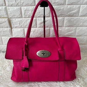 Bolso de Mano MULBERRY Bayswater Turnlock Cuero Genuino Rosa H28 x W38cm - Imagen 1 de 14