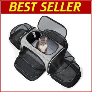 Luxurious Soft-Sided Cat Carrier with Removable Fleece Pad - Airline Approved - Picture 1 of 9